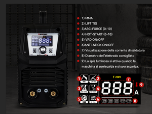 LEVIN ECOARC 140A Nuova Saldatrice ad Arco Inverter MMA Certificata CE/EMC/ROHS per Materiali in Acciaio - Product Image 4