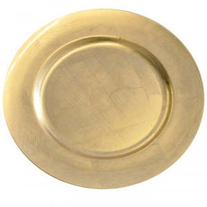 Assiettes de service rondes en aluminium plaqué or rose de qualité durable, assiettes en métal pour mariage, fête, service - Product Image 6