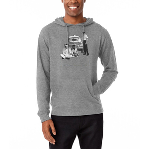 Sudadera con capucha térmica de algodón pesado para hombre con logotipo impreso DTF personalizado, sudaderas con capucha transpirables con impresión Digital personalizada - Product Image 1