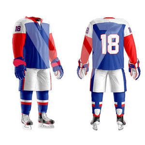 Ensembles d'uniformes de hockey sur glace de qualité supérieure Maillots et shorts à manches longues sur mesure Unisexe Évacuation de l'humidité Écologique - Product Image 6