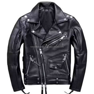 Chaqueta de Cuero Genuino para Hombre, Otoño Invierno, Estilo Casual, Secado Rápido y Transpirable - Product Image 6