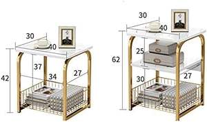 Mesa auxiliar de diseño de hierro y mármol para interiores modernos, rústicos y contemporáneos, con atractivo duradero y elegante - Product Image 2