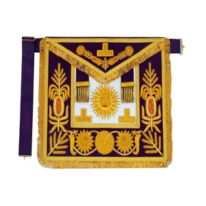 Franc-maçon bleu pâle fabriqué en usine Canadian Regalia Master Mason Tablier maçonnique en peau d'agneau avec bouton carré et boussole en or - Product Image 4