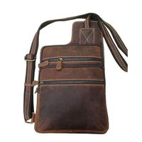 Tas Selempang Wanita Kulit Sapi Asli Kustom Terlaris, Lapisan Kulit Asli Anti Air Gaya Vintage Jepang, Dua Rantai, Dua Warna