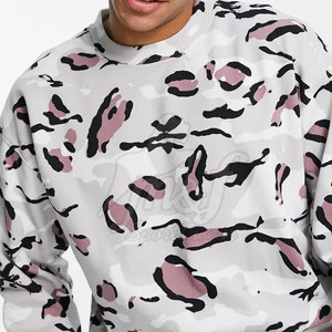 Conjunto de sudadera y pantalones cortos transpirables para hombre con mezcla de algodón y traje de dos piezas de tacto suave para hombre - Product Image 4