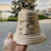 Sculpture de cloche en bronze italien pour extérieur, 26 kg, diamètre 355 mm, modèle personnalisé, style religieux, moulage, logo inclus, clochette, note DO5