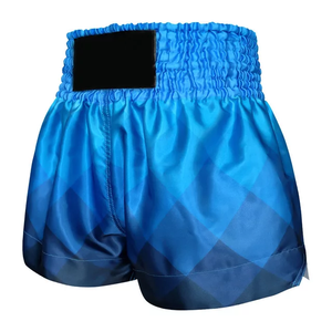 Pantalones cortos de Muay Thai con logotipo personalizado para hombre, precio de fábrica, informal, patrón sólido, servicio OEM, pantalones cortos de boxeo personalizados - Product Image 5