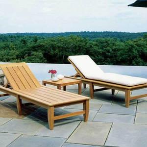 Chaise longue en teck - Product Image 5