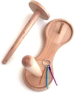 ผู้ถือเส้นด้ายไม้สองชั้นผู้ถือเส้นด้ายไม้ที่มีกลไกบิดคลาสสิกผู้ถือไม้แฟนซี - Product Image 5