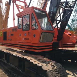 Grue sur chenilles hydraulique HitachiKH180 d'occasion, 50 tonnes, flèche en treillis de 58 m, marque japonaise d'origine, faible nombre d'heures, certifiée CE - Product Image 5