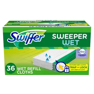 Swiffer WetJet硬木地板清洁剂喷雾拖把垫笔芯，多表面，24支