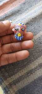 Custom made Unique handmade face glass beads artistic colourful for jewelry making crafts one of a kind accessories for resale. - Product Image 2