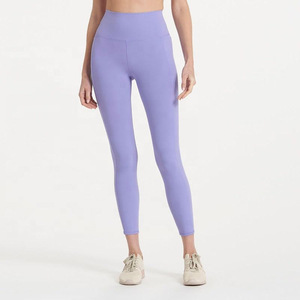 Leggings en polyester et élasthanne, pantalons de yoga doublement brossés, logo personnalisé, taille plus, respirants, légers, vêtements de sport, leggings de yoga - Product Image 3