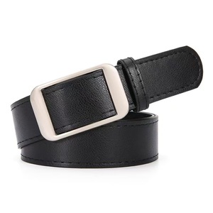 Ceinture à boucle ardillon en cuir Ceinture réversible en cuir à double boucle latérale Ceinture à boucle rotative décontractée pour hommes - Product Image 1