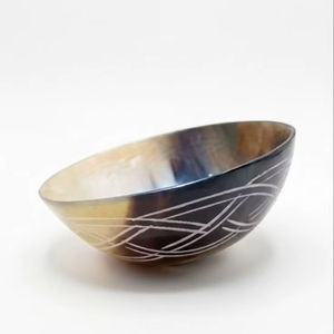 Bol en corne naturelle de haute qualité, résistant à la chaleur, fait main, luxueux, élégant, passe au lave-vaisselle, pour la maison, l'hôtel et le restaurant - Product Image 1