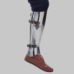 เกราะอัศวินยุคกลางที่มีขาแบบบานพับปิดปกป้องด้วยเหล็กขัดเงาสำหรับงานฝีมือโลหะและคอสเพลย์ - Product Image 4