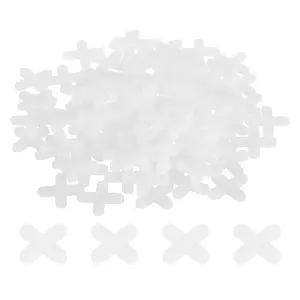 400ชิ้นกระเบื้องครอสสีขาวสมัยใหม่ขนาด5มม. 3/16อุปกรณ์เสริมพลาสติกสำหรับกระเบื้องพอร์ซเลนใช้สำหรับผนังและพื้นอพาร์ทเมนท์ - Product Image 1