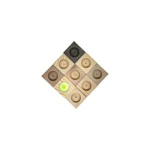Portacandele in legno quadrato 6 candele Tealight come regalo! (Pino)