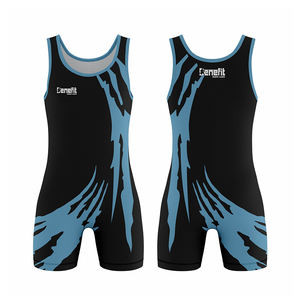 ชุดกีฬามวยปล้ำสำหรับผู้ใหญ่เครื่องแบบมวยปล้ำตัดอัตโนมัติออกแบบโลโก้ได้ตามต้องการ - Product Image 1