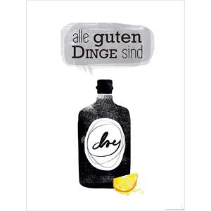 Impresión Artística Minimalista en Papel, Diseño de Naturaleza Muerta con Motivo 'All Good Things' - Product Image 2
