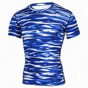 เสื้อรัดรูปป้องกันแสงแดดสำหรับผู้ชายเสื้อผื่นคันแขนสั้นแบบกำหนดเองได้แฟชั่นใหม่ - Product Image 3