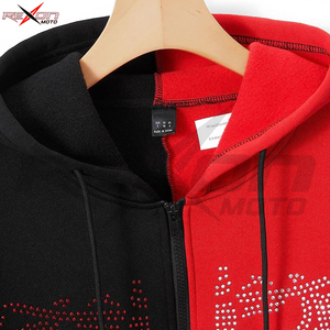 Sudadera con capucha para hombre y mujer, prenda deportiva de manga larga con estampado de Rib y diamantes de imitación, hombros caídos, cordón ajustable, Color personalizado, estilo Casual - Product Image 3