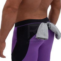 Leggings pour hommes Running Gym Yoga Pants Respirant Polyester Tissu extensible Leggings pour hommes Service OEM
