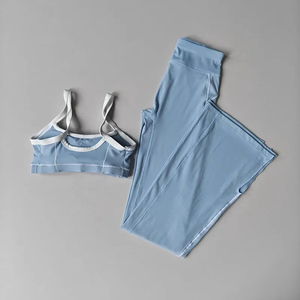 Ensemble de yoga sans couture pour femmes grande taille, soutien-gorge de sport, leggings taille haute, ensemble de sport 2 pièces, séchage rapide, tenue de fitness, spandex/nylon - Product Image 5