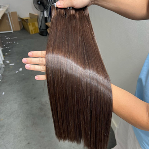 Beauty-extensiones de cabello humano 100% virgen Remy vietnamita, todos los colores, máquina de doble estiramiento, trama - Product Image 1