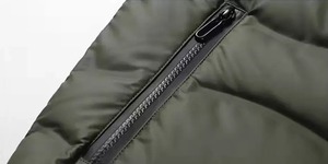 Warm Winter Shiny <b>Quilted</b> Puffer Jackets For Men's Windbreaker Padded <b>Thick</b> Black Hooded Jacket - Product Image 4