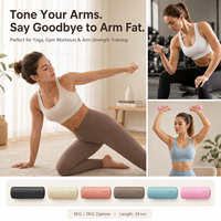 Haltères en silicone professionnels pour Pilates et Yoga, anti-roulement, esthétiques, avec noyau en fonte, 1 kg, 2 kg, pour exercices des bras, logo personnalisé