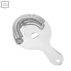 Colador de cóctel de acero inoxidable comercial profesional logotipo personalizado malla fina herramienta de barra de Metal portátil para uso de vino y Bar - Product Image 2