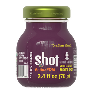 Jus de grenade 100% biologique, concentré, fermenté naturellement, en bouteilles de 70g - Product Image 1