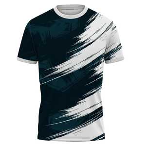 Camiseta de Punto Transpirable para Hombre, Estampado Colorido, Cuello Redondo, Manga Corta, Estilo Deportivo Casual para Verano - Product Image 6