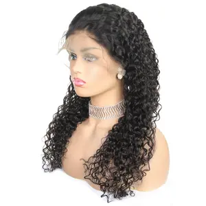 Perruque Lace Frontal Wig Full HD 360, cheveux humains, perruque Lace Frontal transparente 13x4, perruque crépue bouclée, pre-plucked avec Baby Hair, vente en gros