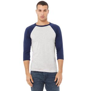 Camiseta de Béisbol Unisex de Manga 3/4 BELLA+CANVAS para Personalizar, Corte Moderno, Manga Raglán de Contraste, Transpirable - Product Image 2