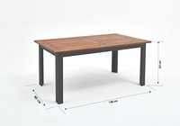 Salerno Assento Ensemble de mobilier d'extérieur moderne et durable, démontable, avec structure en aluminium, résistant aux UV et au tissu oléfinique hydrofuge
