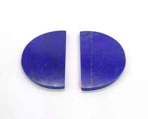 Meilleure vente de haute qualité 12x20mm lisse plat demi-lune Lapis Lazuli fait à la main pierre précieuse naturelle en vrac pour la fabrication de bijoux - Product Image 1
