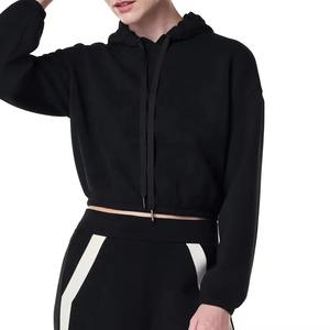 Sudaderas con Capucha y Cremallera Completa para Mujer, 100% Algodón, Chaqueta Corta de Invierno, Bordado Personalizado, Cuello Alto, Forro Polar - Product Image 3