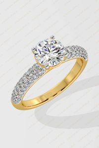 Bague solitaire en moissanite or jaune certifiée SGL IGI, bijoux ethniques faits à la main pour fiançailles, mariage, fête, toutes occasions, cadeau - Product Image 5
