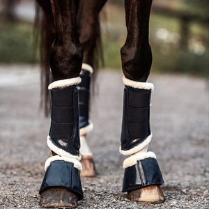 Bottes cloche de cheval en cuir PU imperméables et durables pour la compétition d'entraînement ou l'équitation quotidienne avec doublure en polyester doux teddy - Product Image 5