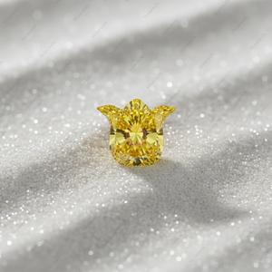 Diamantes Cultivados en Laboratorio con Certificación IGI GIA, 5 Quilates, Venta al por Mayor, Naturales, HPHT CVD, Sintéticos, Sueltos, Amarillo Fantasía, VVS VS, Corte Tulipán - Product Image 3