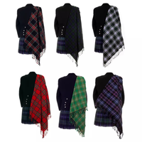 Kilt traditionnel écossais pour homme, 8 yards, grande taille, décontracté, respirant, coupe-vent, écologique, 100% coton, coupe régulière, 300g