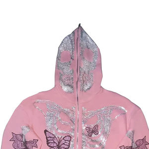 2025 personnalisé hommes surdimensionné pull à capuche Offre Spéciale fermeture éclair complète 100% coton couleur unie conception personnalisée Collection d'automne - Product Image 4