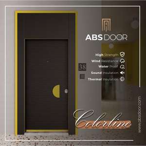 Porte d'entrée manuelle en acier haute technologie ABSDOOR COLORLINE, économie d'énergie, isolation thermique, durabilité maximale, sécurité, Turquie - Product Image 4