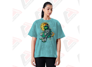 เสื้อยืดผ้ายีนส์ผ้าลูกฟูกสำหรับผู้หญิง100% ผ้าปะติดลูกปัดทันสมัยเป็นมิตรต่อสิ่งแวดล้อมทันสมัยสำหรับฤดูร้อน - Product Image 6