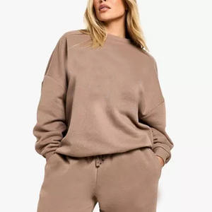 Sweat-shirt Femme Col Rond Vente en Gros Street Wear Femme Grande Broderie Logo French Terry Sweat-shirt Ample Mode Surdimensionné - Product Image 4