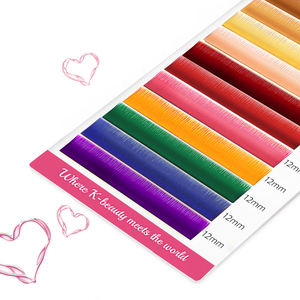 Extensiones de Pestañas de Tira Completa K Beauty, Color Negro Natural, Efecto Mate 3D, Extensiones de Cejas Hechas a Mano, Volumen de Seda Natural - Product Image 1