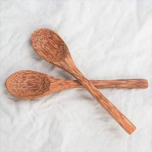 Ensemble de cuillères de service à thé et à café cuillères en bois de noix de coco naturelle avec long manche meilleurs accessoires de cuisine - Product Image 6