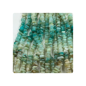 Hilo de 8 pulgadas hecho a mano, tamaño de 12-15mm, cuentas de pepitas facetadas de ópalo azul peruano Natural de alta calidad para la fabricación de joyas - Product Image 1